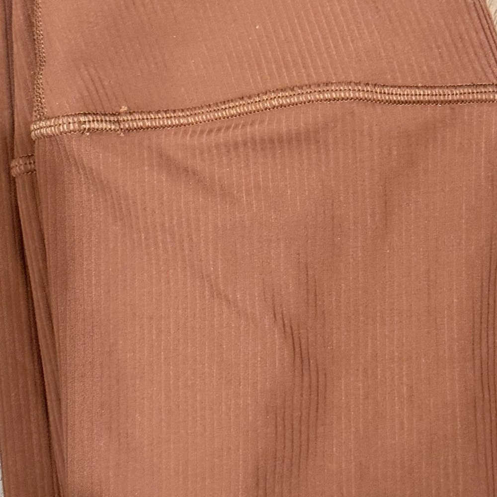 lululemon Ribbed Stretch Leggings in Rust Brown - Picture 5 of 5